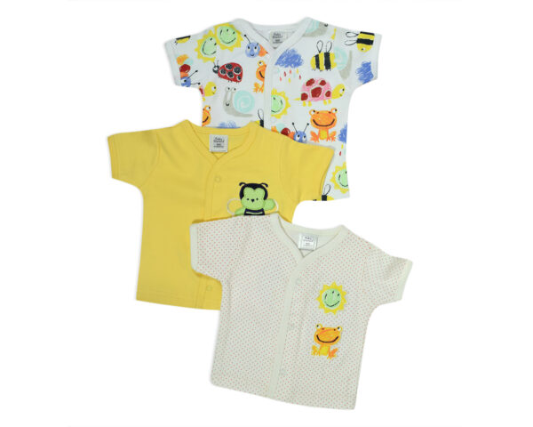 Baby Starters Half Sleeves T-shirt Pack of 3 - Yellow/White-0