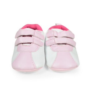 Baby Girl Velcro Soft Shoes - White/Pink-12848