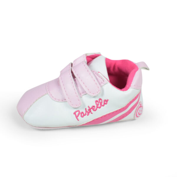 Baby Girl Velcro Soft Shoes - White/Pink-12847