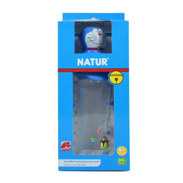 Natur Feeding Bottle Bottle With Handle - Blue-13083