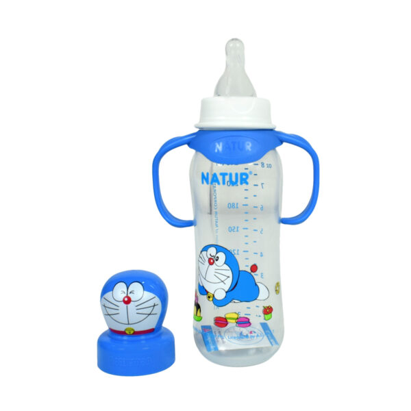 Natur Feeding Bottle Bottle With Handle - Blue-13081