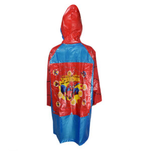 Spiderman Print Rain Coat - Red/Blue-13460