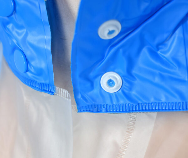 Doraemon Print Rain Coat (Transparent)- Blue-13365