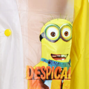 Minions Print Rain Coat (Transparent)- Yellow-13376