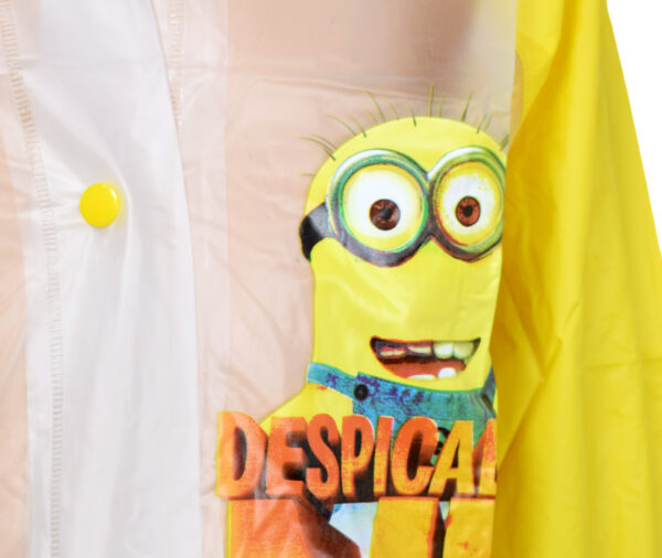 Minions Print Rain Coat (Transparent)- Yellow-13376