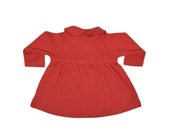 Zero Full Sleeve Cotton Frock - Red-13862