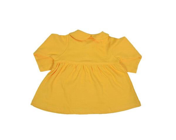 Zero Full Sleeve Cotton Frock - Yellow-13888