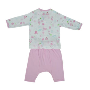 Zero Front Open Vest With Diaper Legging Set - Pink-13988