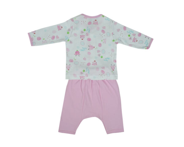 Zero Front Open Vest With Diaper Legging Set - Pink-13988