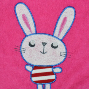 Rabbit Print Cotton Bib - Pink-13762