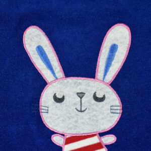 Rabbit Print Cotton Bib - Blue-13770