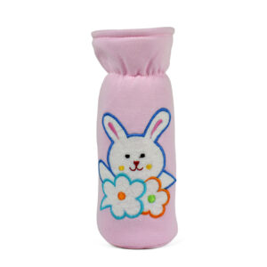 Rabbit Applique Feeding Bottle Cover (L) - Pink-0