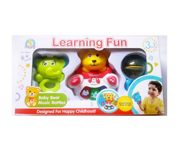 Learning Fun Baby Bear Music Rattles Set-0