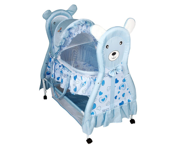 Sunbaby Cudly Bear Bassinet - Blue -0