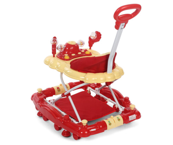 LuvLap Comfy Baby Walker Cum Rocker (18233) - Red-14298