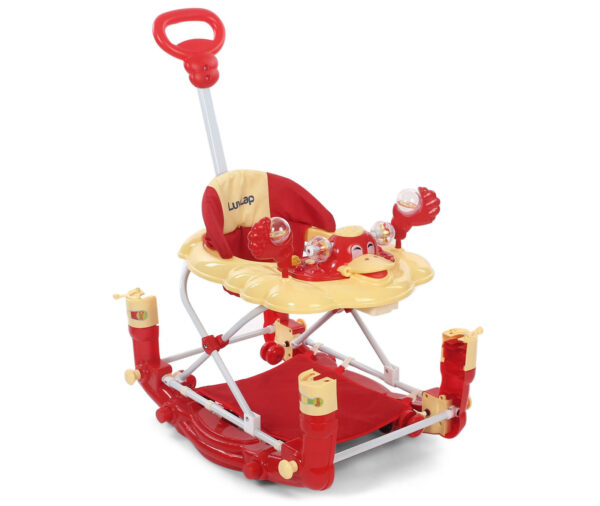 LuvLap Comfy Baby Walker Cum Rocker (18233) - Red-14303