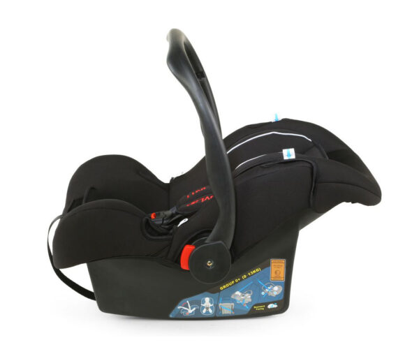 LuvLap Infant Baby Car Seat Cum Carry Cot And Rocker With Canopy (18236) - Black-14418