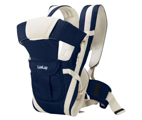 LuvLap Elegant 4 Way Baby Carrier - Dark Blue-0