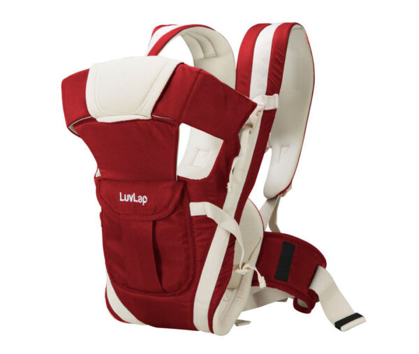 LuvLap Elegant 4 Way Baby Carrier - Red-0