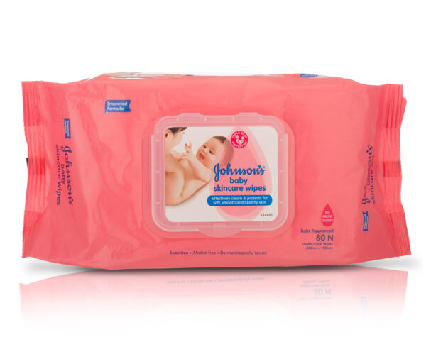 Johnson's baby Skincare Wipes - 80 Pieces-14047