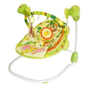 LuvLap Baby Swing Happy Forest Theme - Green-0