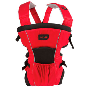 LuvLap Blossom 2 Way Baby Carrier - Red/Black-0