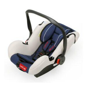 LuvLap Infant Baby Car Seat Cum Carry Cot With Rocker And Canopy - Dark Blue-0