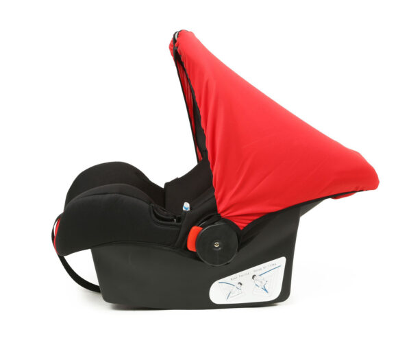 LuvLap Infant Baby Car Seat Cum Carry Cot With Rocker And Canopy (18163) - Red-14390