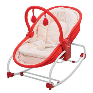 LuvLap 3 in 1 Rocker Napper With Musical Vibrations (18207) - Red-0