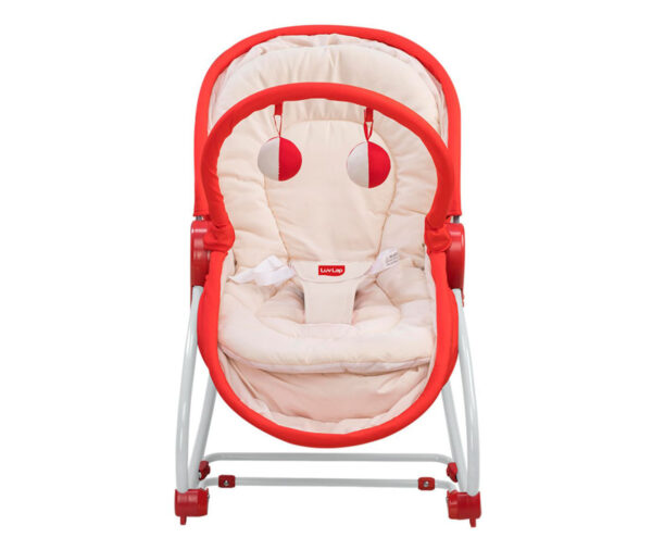 LuvLap 3 in 1 Rocker Napper With Musical Vibrations (18207) - Red-14458