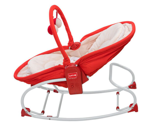 LuvLap 3 in 1 Rocker Napper With Musical Vibrations (18207) - Red-14460