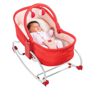 LuvLap 3 in 1 Rocker Napper With Musical Vibrations (18207) - Red-14456