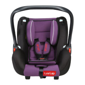 LuvLap Infant Baby Car Seat Cum Carry Cot With Rocker And Canopy (18216) - Purple-14436