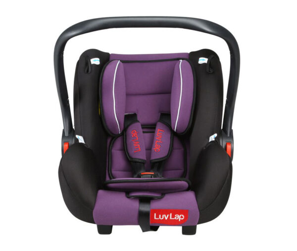 LuvLap Infant Baby Car Seat Cum Carry Cot With Rocker And Canopy (18216) - Purple-14436