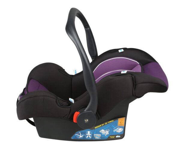 LuvLap Infant Baby Car Seat Cum Carry Cot With Rocker And Canopy (18216) - Purple-14434