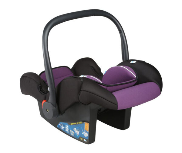 LuvLap Infant Baby Car Seat Cum Carry Cot With Rocker And Canopy (18216) - Purple-14432