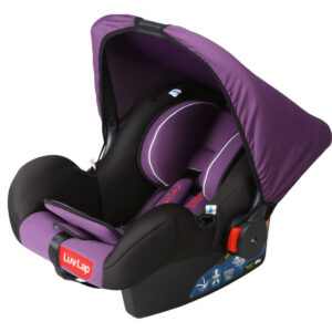 LuvLap Infant Baby Car Seat Cum Carry Cot With Rocker And Canopy (18216) - Purple-14433