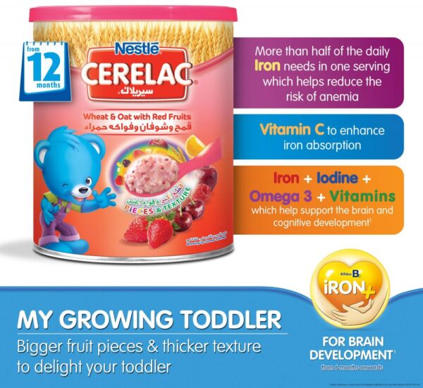 Nestle Cerelac Infant Cereal Wheat & Oat with Red Fruits - 400g-15369