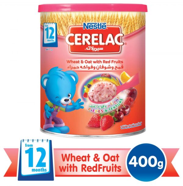 Nestle Cerelac Infant Cereal Wheat & Oat with Red Fruits - 400g-0