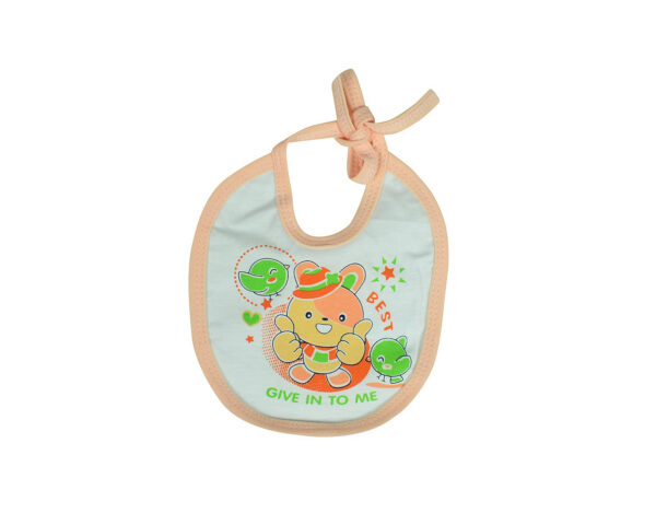 Printed Cotton Bib - Orange-0