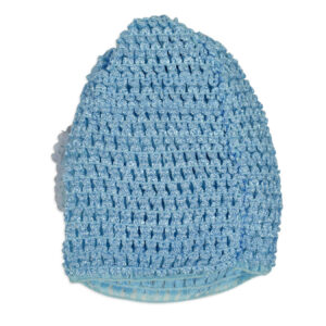 Flower Applique Baby Crochet Caps - Sky Blue-14186