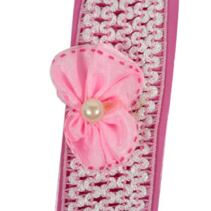 Kids Flower Knitted Crochet Headband - Pink-14228