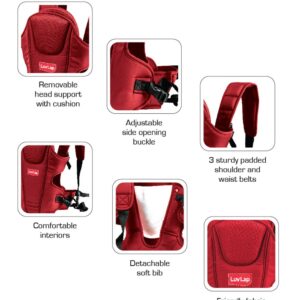 LuvLap 3 Way Baby Carrier Galaxy (18202) - Red-14557