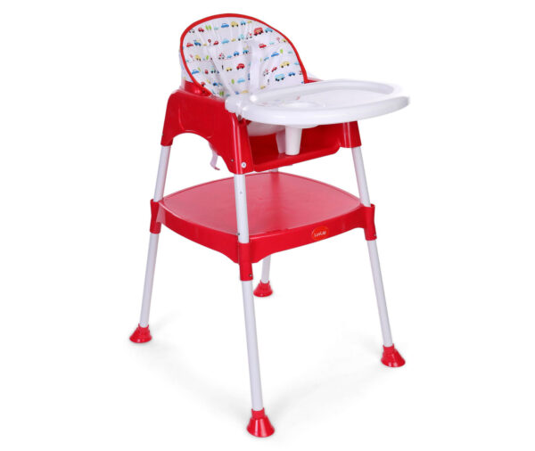 LuvLap 3 in 1 Baby High Chair (18293) - Red-0