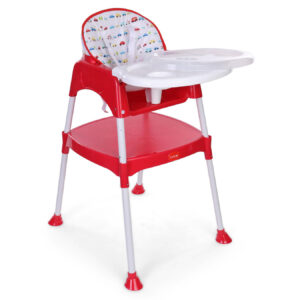 LuvLap 3 in 1 Baby High Chair (18293) - Red-14602