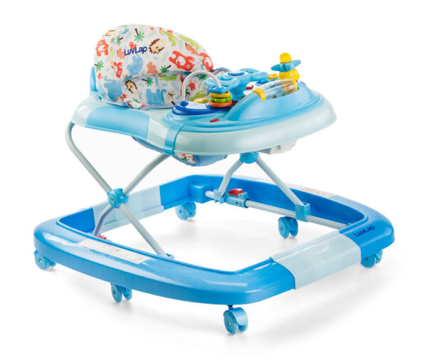 LuvLap Grand Baby Walker Cum Rocker (18297) - Blue-0