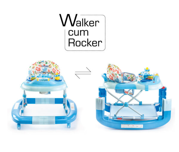 LuvLap Grand Baby Walker Cum Rocker (18297) - Blue-14635