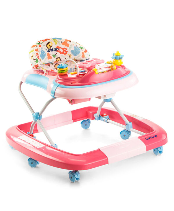 LuvLap Grand Baby Walker Cum Rocker (18298) - Pink-0