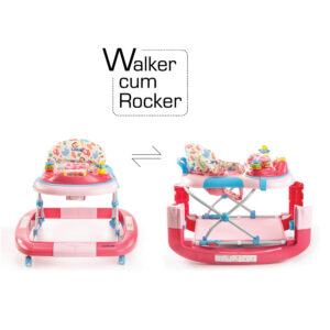 LuvLap Grand Baby Walker Cum Rocker (18298) - Pink-14661