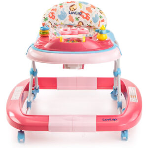 LuvLap Grand Baby Walker Cum Rocker (18298) - Pink-14662